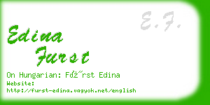 edina furst business card